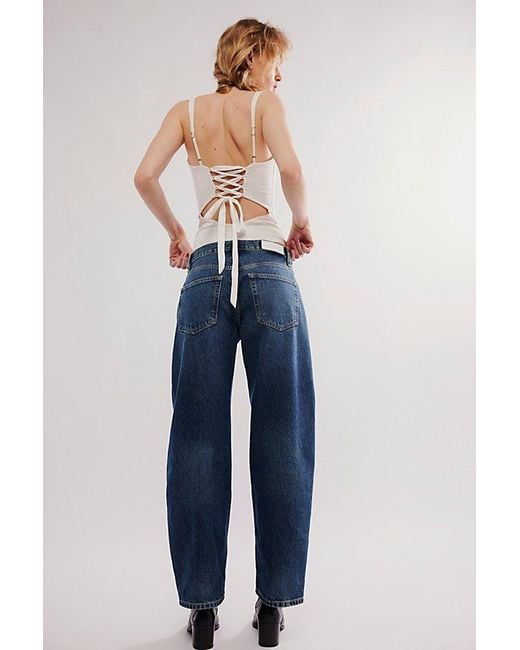 Re/done Blue Wide Taper Jeans