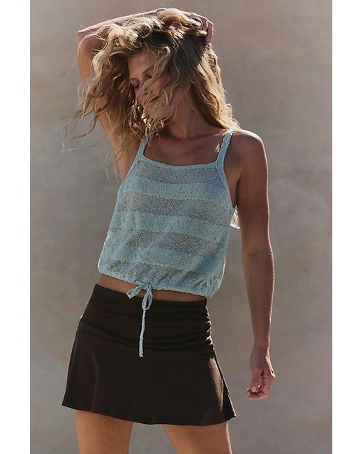 free-est Gray By The Beach Sweater Tank Top By