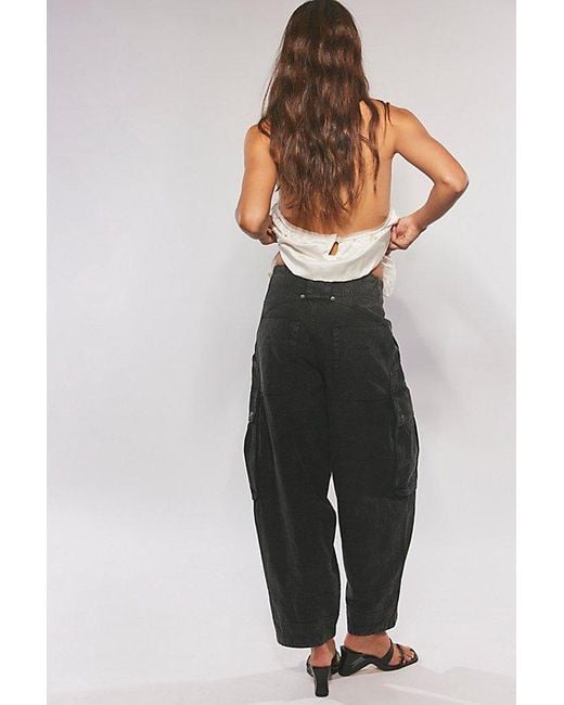 Free People Black We The Free Brentwood Slouchy Cargo Pants