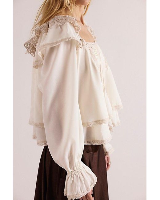 Free People Purple Francie Silky Blouse