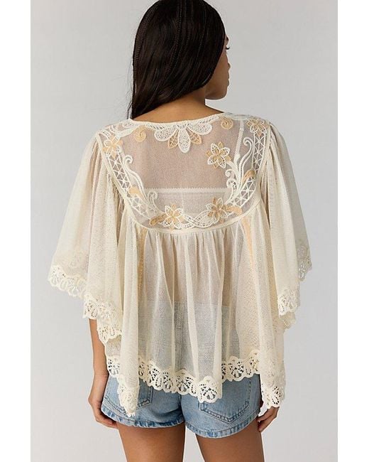 Free People Natural Heritago Poncho Top