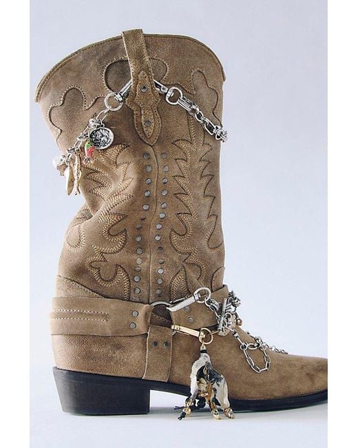 Free People Brown Braided Boot Swag
