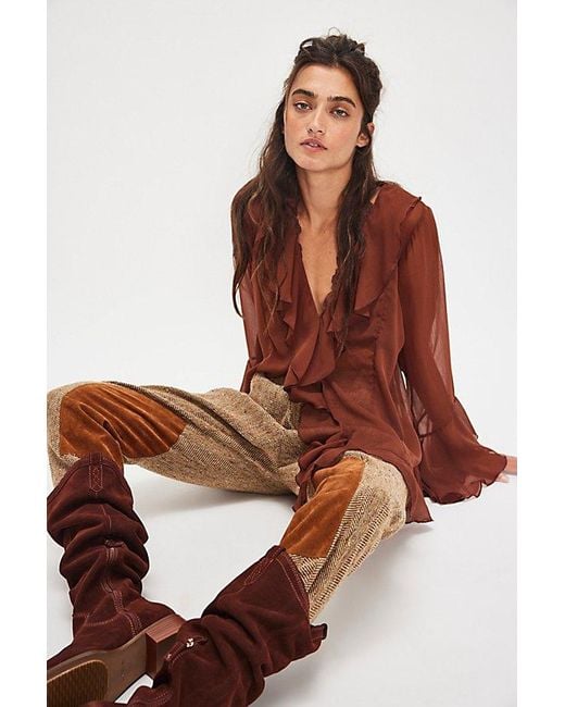 Bali Brown Tulula Chiffon Top