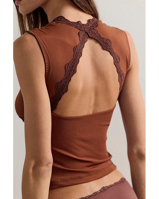Intimately By Free People Brown Perfect Frame Muscle Tank Top By