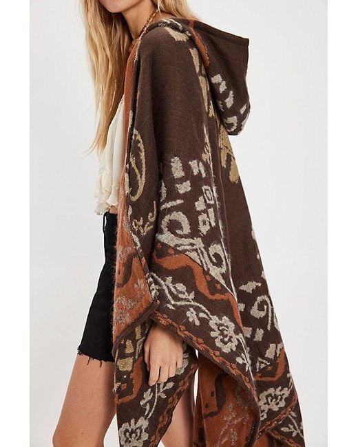 Free People Blue Rown Printed Duster Top