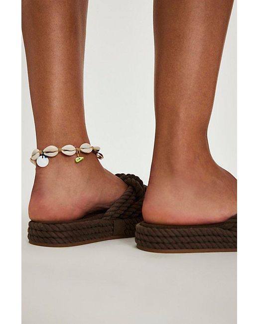 Slide Shoe Rope MIA Miko Rope Slide Sandals By in Brown | Lyst