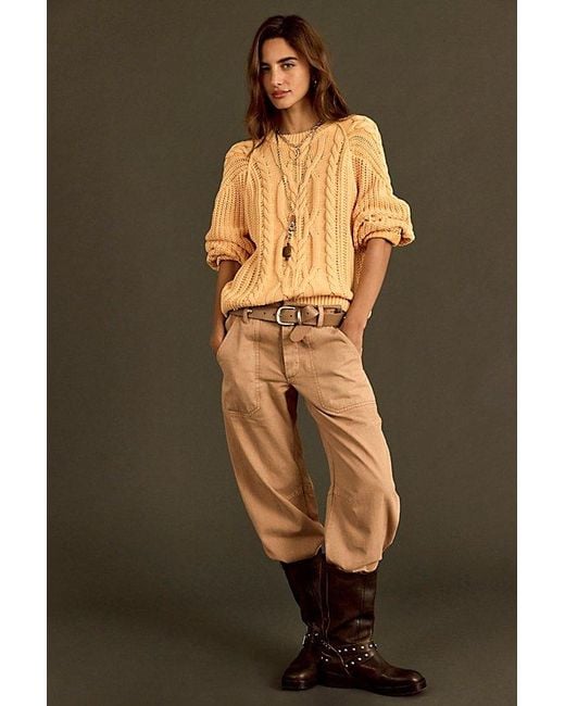 Free People Black Crystal Skies Barrel Pants