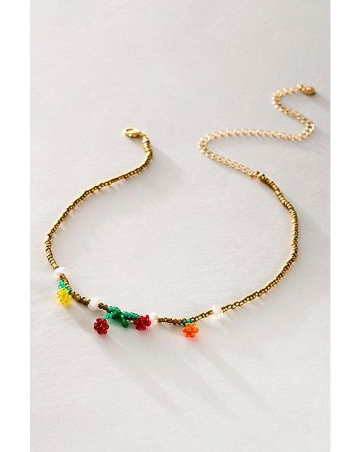Free People Brown Cherry Berry Necklace