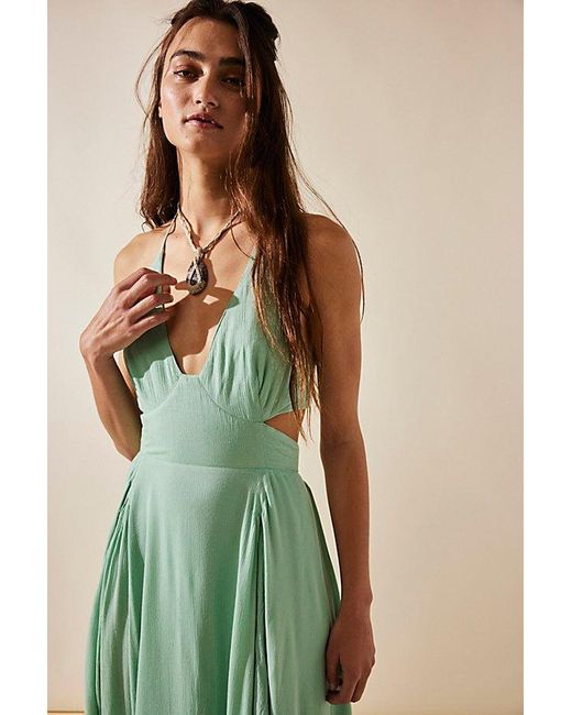 Free People Green Lille Maxi Dress