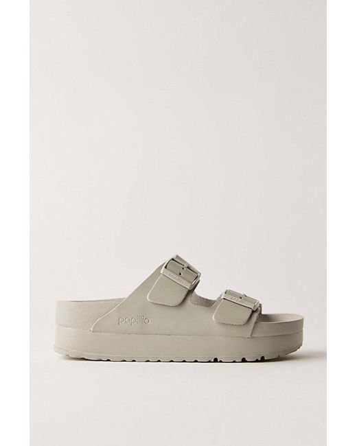 Birkenstock Natural Arizona Flex Exquisite Platform Sandals