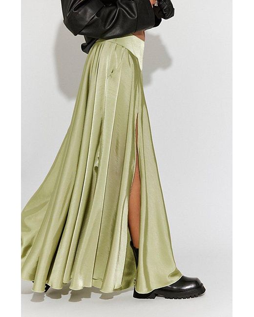 Free People Green Chilco Maxi Skirt