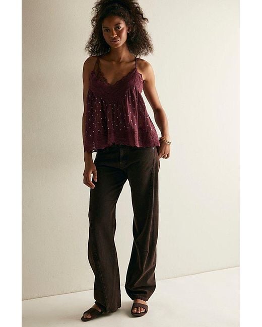 Intimately By Free People Red Fiona Printed Cami By