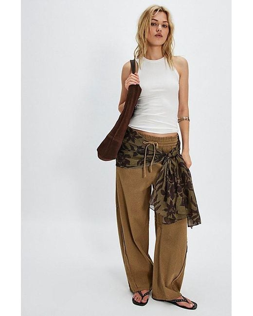 Free People Black Something Good Pull-On Barrel Pants