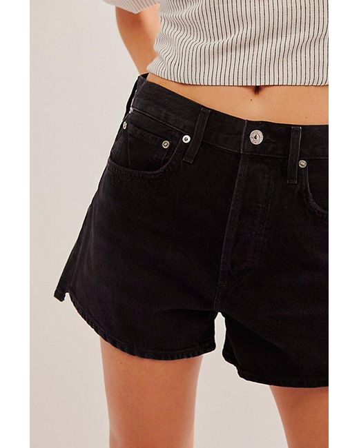 Citizens of Humanity Black Marlow Vintage Fit Shorts
