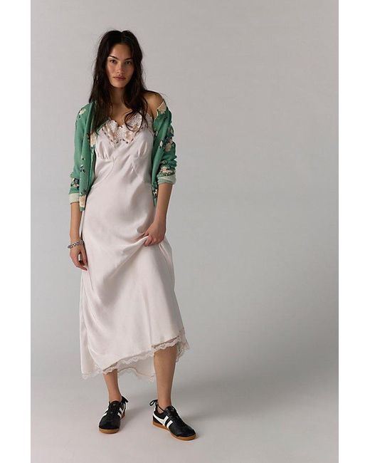 Free People Green Nocturnal Patterned Cashmere Cardi