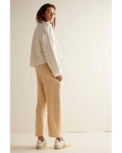 Free People Natural Osaka Jeans At Free People In Latte, Size: 24