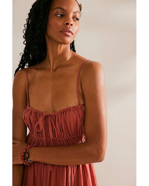 Free People Red Taking Sides Maxi