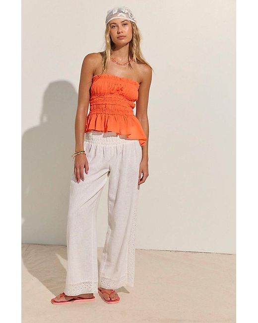 free-est Orange Daybreak Cotton Tube Top By
