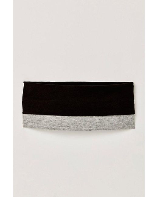 Free People Black Double Take Solid Soft Reversible Headband