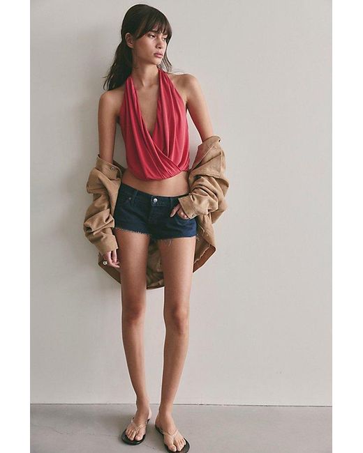 Free People Red Hallie Halter Top