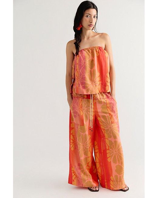 Free People Red Devella Set