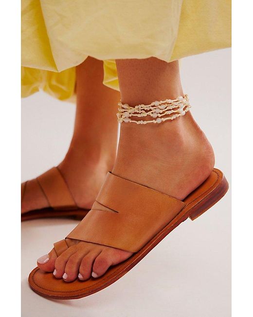 Free People Yellow Abilene Toe Loop Sandals