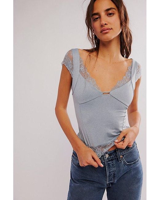 Intimately By Free People Blue Better Not Cami