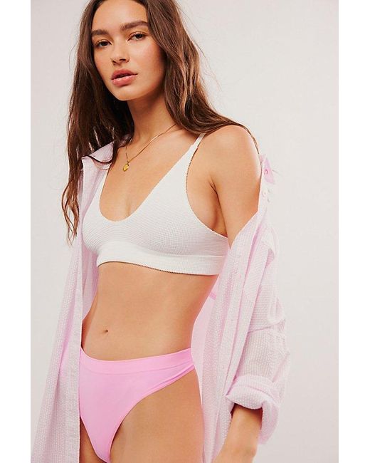 Free People Pink Ultimately Soft Thong