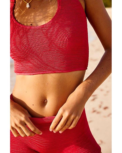 Cleonie Swim Red Pilates Halter Tankini Top