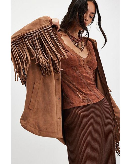 Free People Brown This Could Be Us Long-Sleeve Top