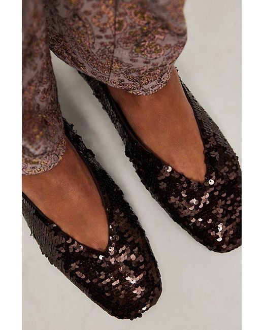 Jeffrey Campbell Brown Everyday Sequin Flats