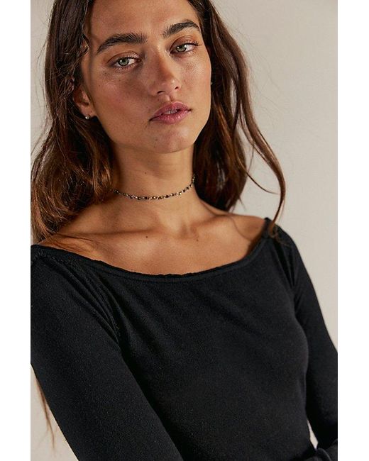 Free People Black Most Loved Long Sleeve