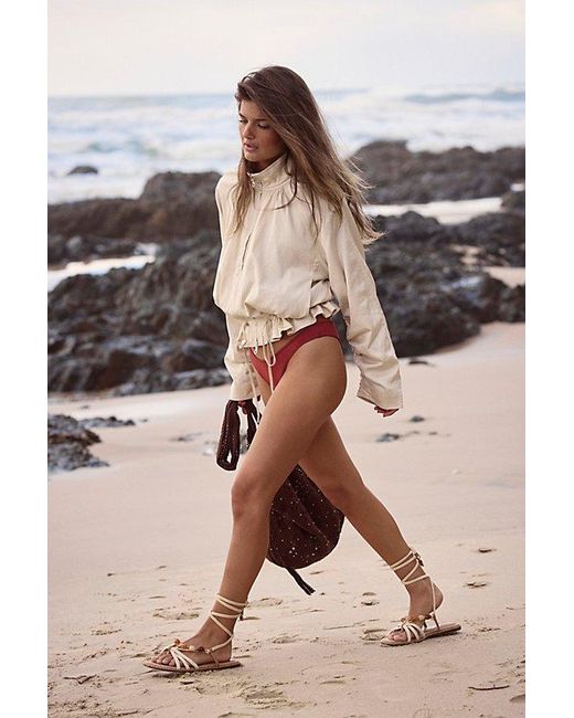 Free People Natural Devon Solid Balloon Jacket