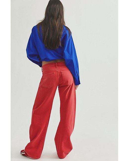 Free People Multicolor Fable Low-Rise Twisted Bowed Jeans