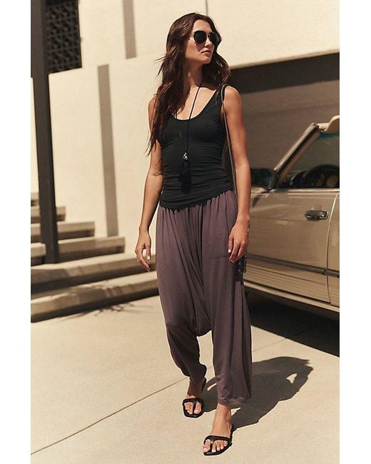free-est Black Cleona Harem Pants By