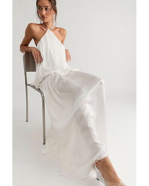 Third Form White Dreamt Halter Maxi Dress
