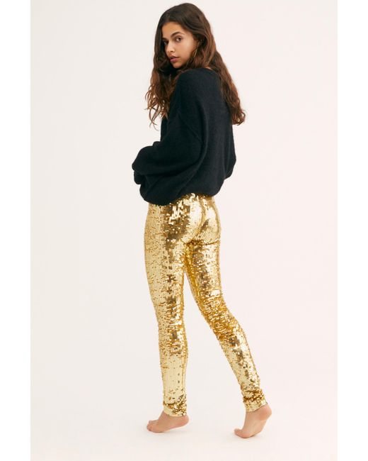 Free People Metallic Staying Alive Leggings By Jen's Pirate Booty