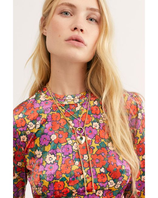 Free People Heartland Crushed Velvet Maxi Dress in Red | Lyst