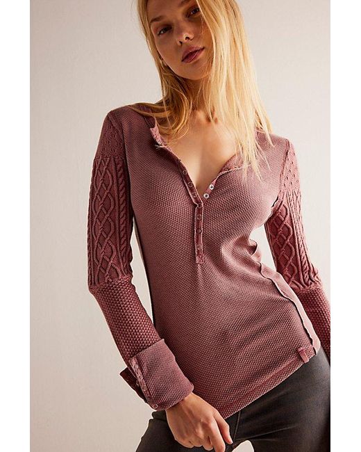 Free People Red Twisted Cable Cuff At Free People In Blush Tint, Size: Xs