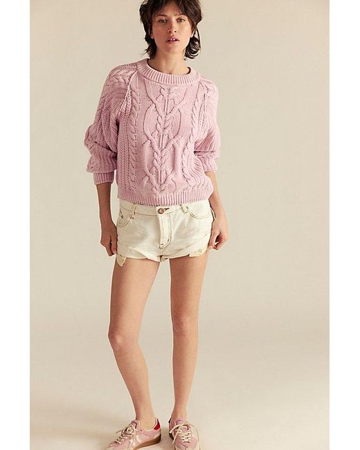 One Teaspoon Pink Oneteapsoon Bandits Low-Waist Denim Shorts By