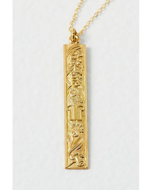 Free People Natural Jules Zodiac Necklace At In Aries