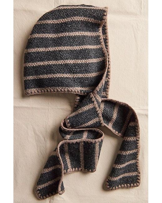 Free People Black Sammi Stripe Balabonnet