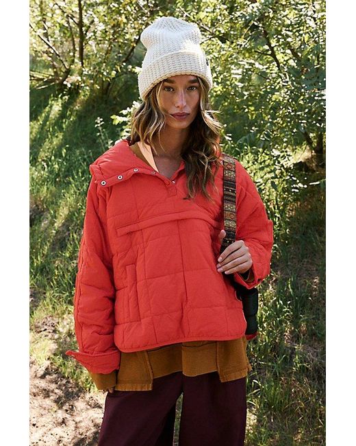 Fp Movement Green Pippa Packable Pullover Puffer
