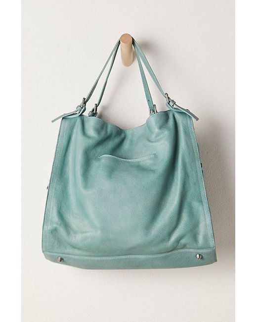 Free People Blue Atlas Leather Tote