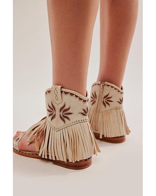 Ash Natural Dakota Fringe Sandals