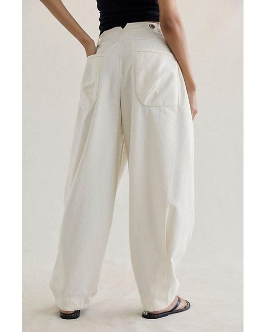 Free People Natural Sky High Lantern Pants