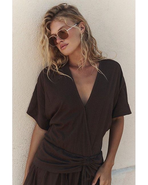 free-est Brown Nina Midi Dress By