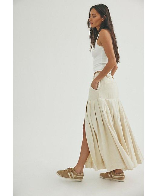 Free People Natural 53Rd Street Chino Maxi Skirt