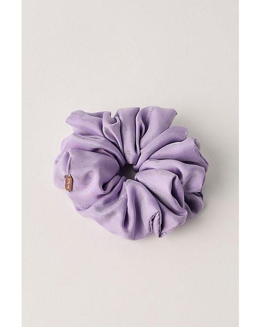 Free People Brown Leni Silk Scrunchie