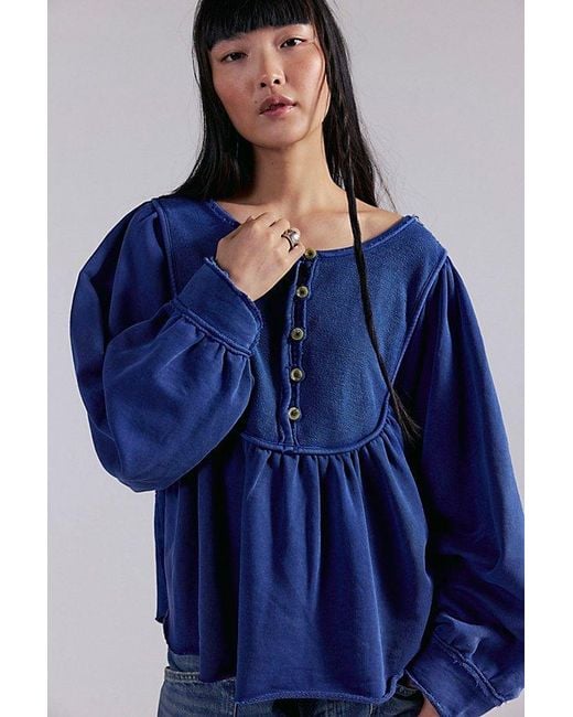 Free People Blue About A Girl Pullover